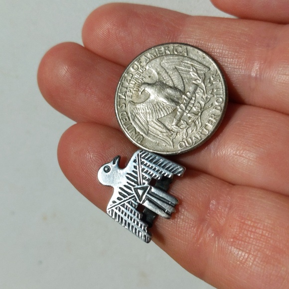 Vintage sterling silver 925 native american thunderbird ring - Picture 9 of 9